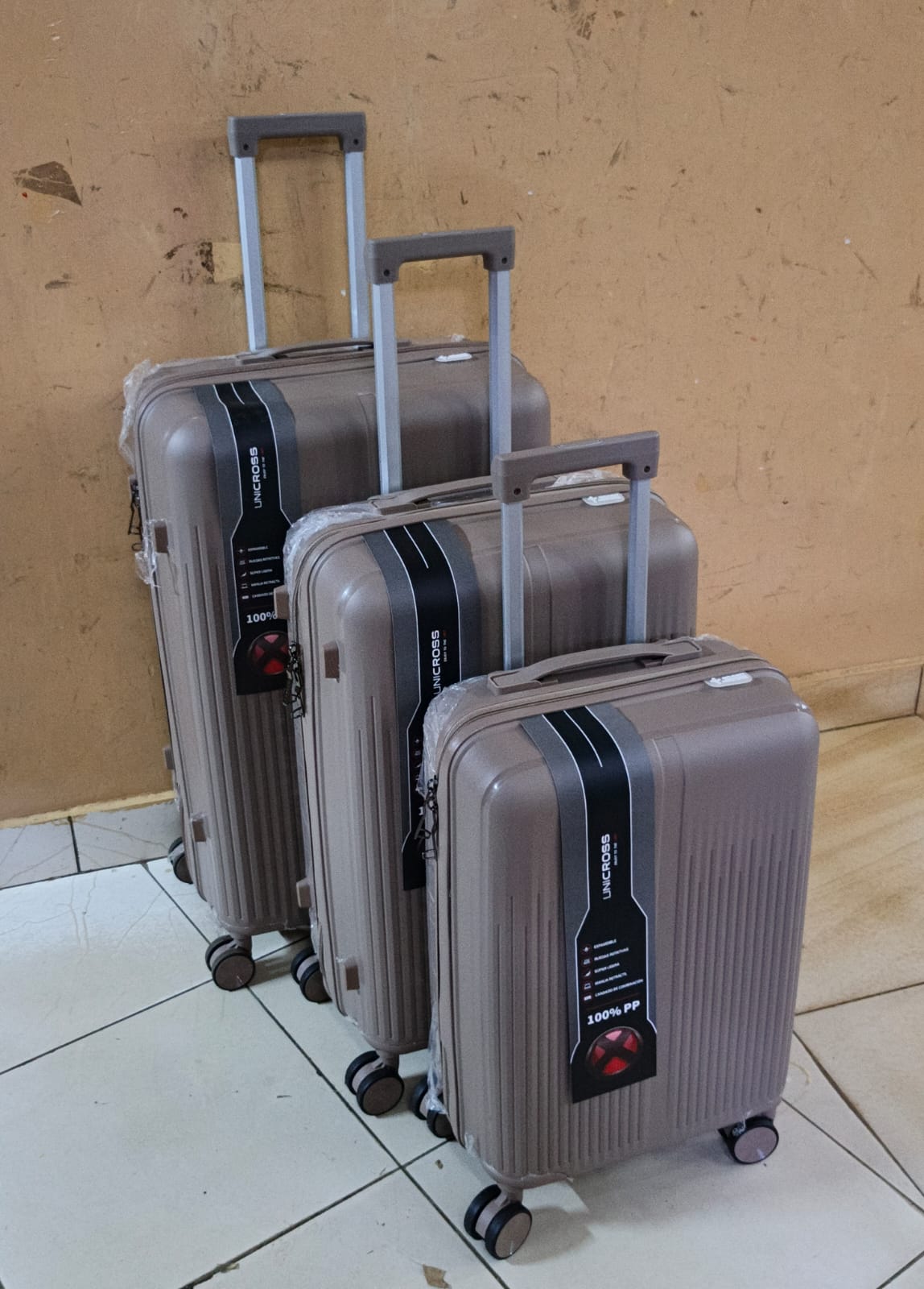 3 in 1 unbreakable  PP suitcase